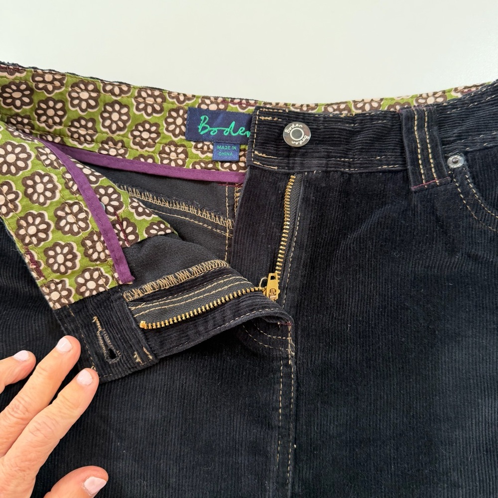 Boden Black Cord Mini Skirt - Picture 5 of 12